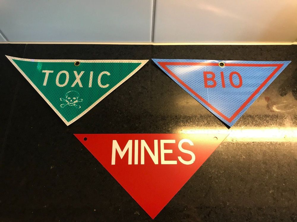 >RAR: 3x orig. WARN-FLAGS US-Army MINES! (Neu (gemäss Beschreibung)) in ...