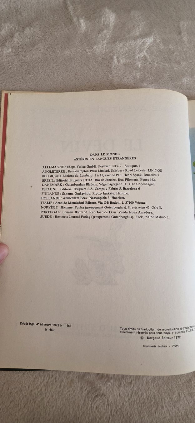 Fumetti: Bande dessinée Astérix Le Devin Dargaud édition 1972 EO – Usato da Mézières VD venduto da Grymmjow1904 2