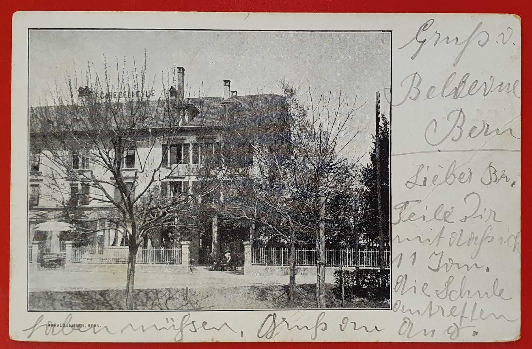 Cartoline postali: Bern 1906 - Café Bellevue – Usato da Kreuzlingen venduto da Rschweiz1
