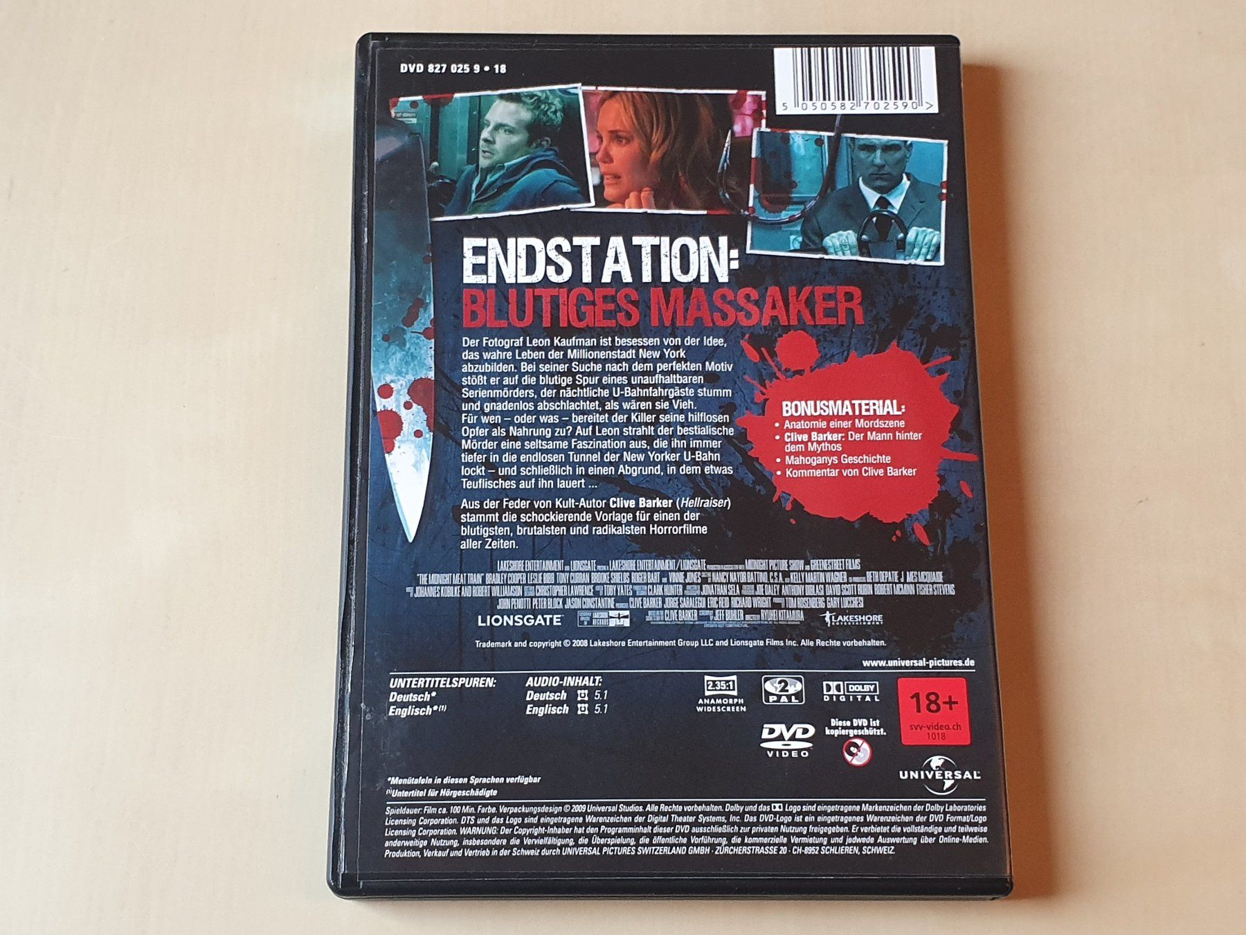 Alle DVDs: The Midnight Meat Train – Gebraucht aus Stansstad von collectorsshop 1