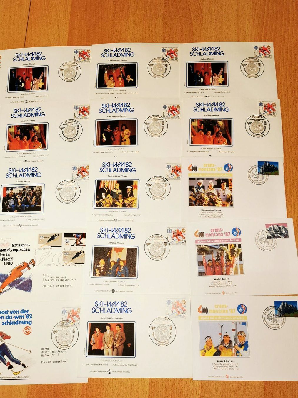 Tutti i francobolli: 42 CH-Wintersportbriefe – Usato da Buttikon venduto da billigJackob 2