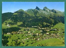 Leysin, Gesamtansicht, Tours d'Aï et de Mayen, ungelaufen