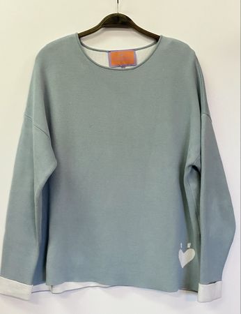 LIEBLINGSSTÜCK PULLOVER blau/weiss 40 neuw