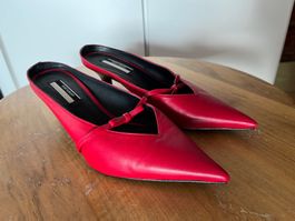 Topshop Pantoletten rot Gr. 36