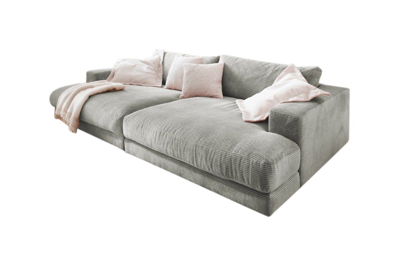 Divani: Big Sofa High End in Cord light grey – Nuovo e nell'imballaggio originale da Bischofszell venduto da deluxe-moebel 1
