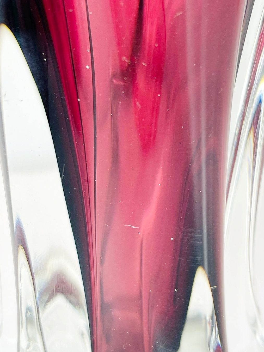 Vasen & Gefässe: Vintage Sommerso Glas Vase - Murano oder Böhmen, ca. 1960er – Gebraucht aus Zürich von Arche_Brockenhaus 6