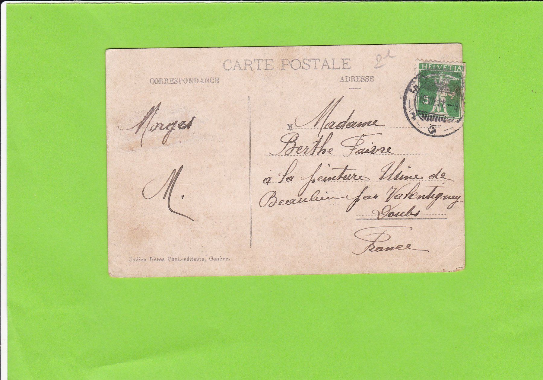 Cartoline postali: Ouchy-Palace Hôtel – Usato da St. Peterzell venduto da neckertal 1