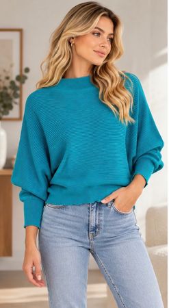 ZERO Strickpullover, Gr. 42, Petrol-Blau-komplett neu!