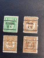 USA 1922 Lot 4 kopfstehende Precancel Vorausentwertungen