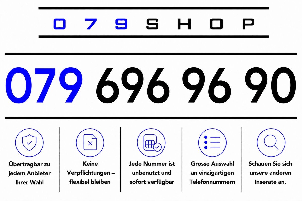 Swisscom Carte Prepayée: Swisscom Prepaid Premium Nummer – Neuf avec emballage d'origine à Rotkreuz par 079shop