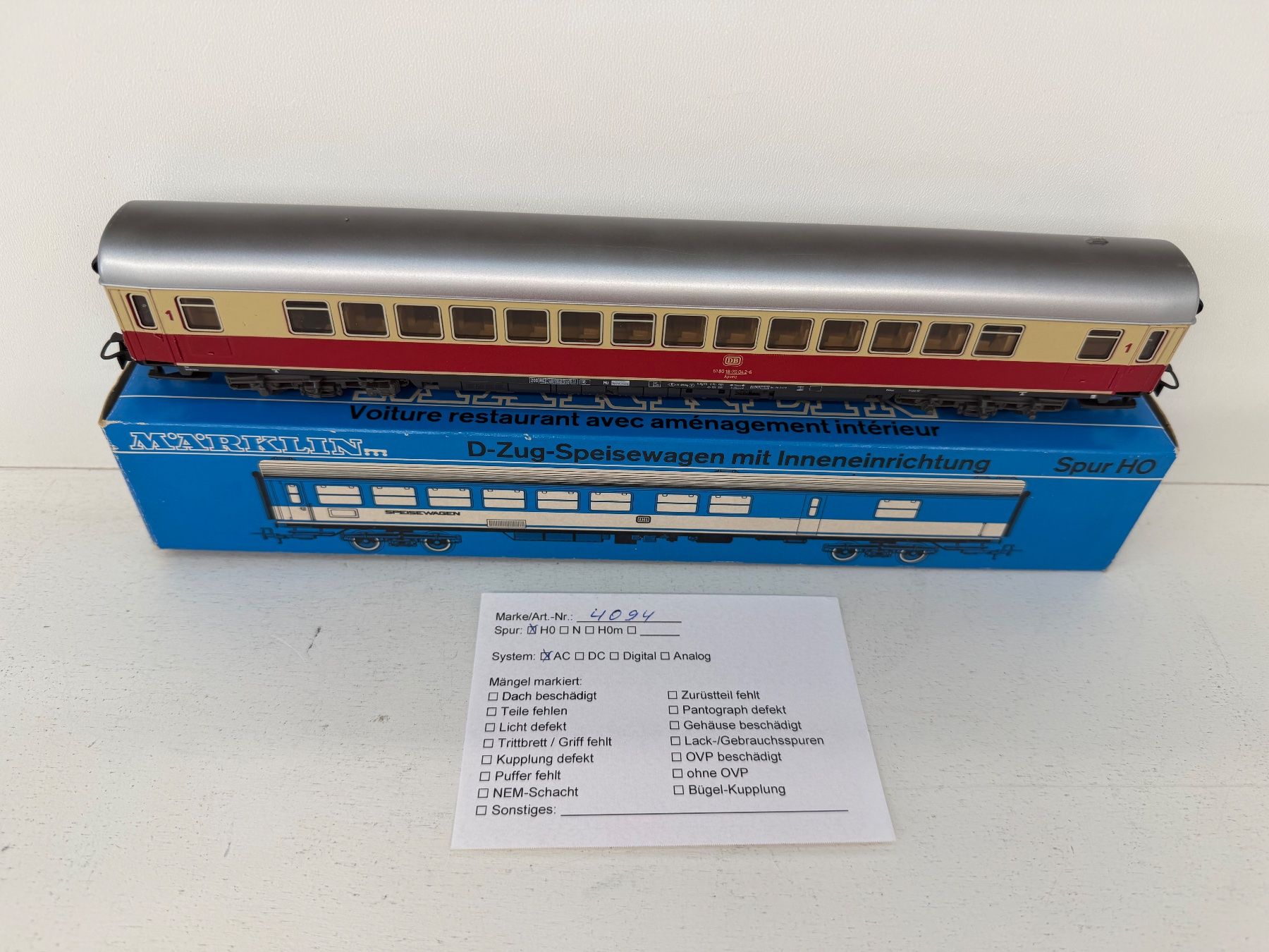 Märklin Modellini di ferrovie: Märklin DB Abteilungswagen – Usato da Büsserach venduto da ModellbahnDepot 8