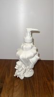 Seifenspender Muschel mit Putto Keramik weiss