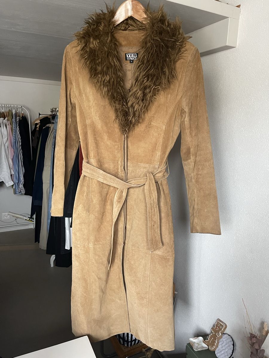 Evoga Manteau Veste Homme Suède Slim Fit Veste Trench Automne Hiver, #A1 Beige Camel, L