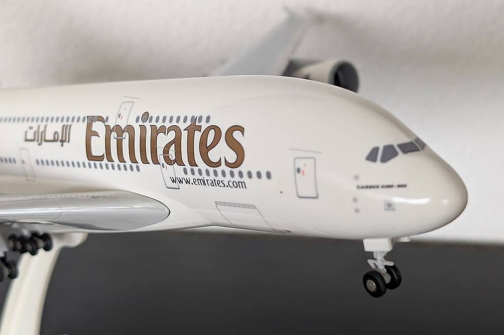 Kit di modellismo & Modellini statici: Skymarks Emirates A380 Flugzeugmodell 1:200  – Usato da Zürich venduto da mat_p5xx 2