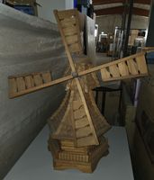 Holz Windmuehle Dekoration Deko Objekt guter Zustand