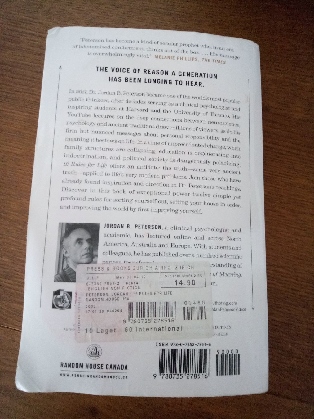 Bücher: Jordan B. Peterson 12 Rules for Life  – Gebraucht aus Volketswil von Car1 1