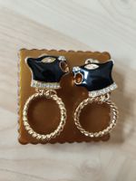 Ohrclips mit Panther-Design, Goldfarben & Strass ✨