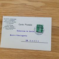 Carte Genève Le Locle 1914 Ecole D'horlogerie