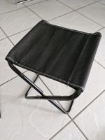 2 Klapphocker schwarz Metall Stoff mit Tragtasche