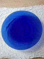 Blaue Glasschale Durchmesser 46 cm