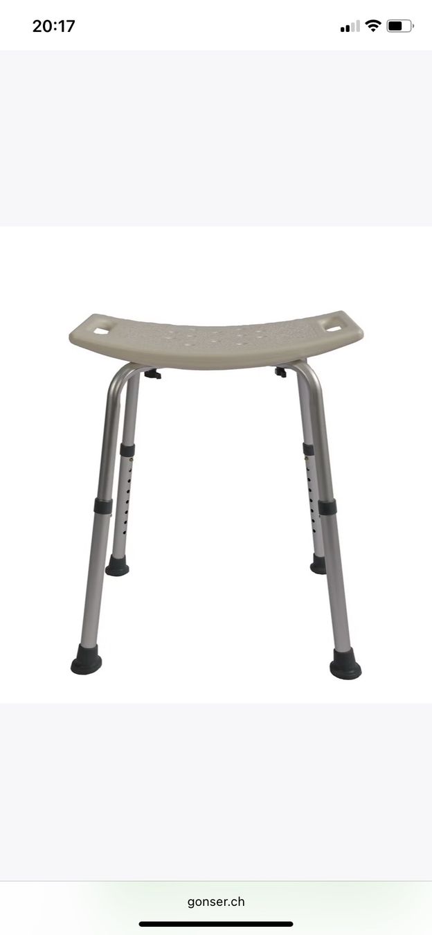 Hocker: Gonser Duschhocker weiss NEU – Neu und originalverpackt aus Recherswil von Sey60 2