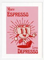 Poster affiche Impression More Espresso Vintage rétro déco