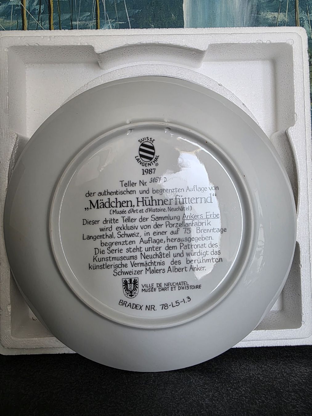 Piatti di portata: Plat décoratif Langenthal Suisse, édition limitée 1987 – Nuovo (secondo la descrizione) da Collonges venduto da 2D_Collector 1