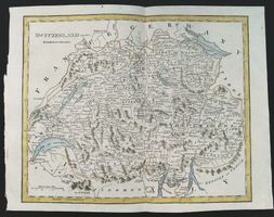 Schweiz Kupferstichkarte von Moore um 1800