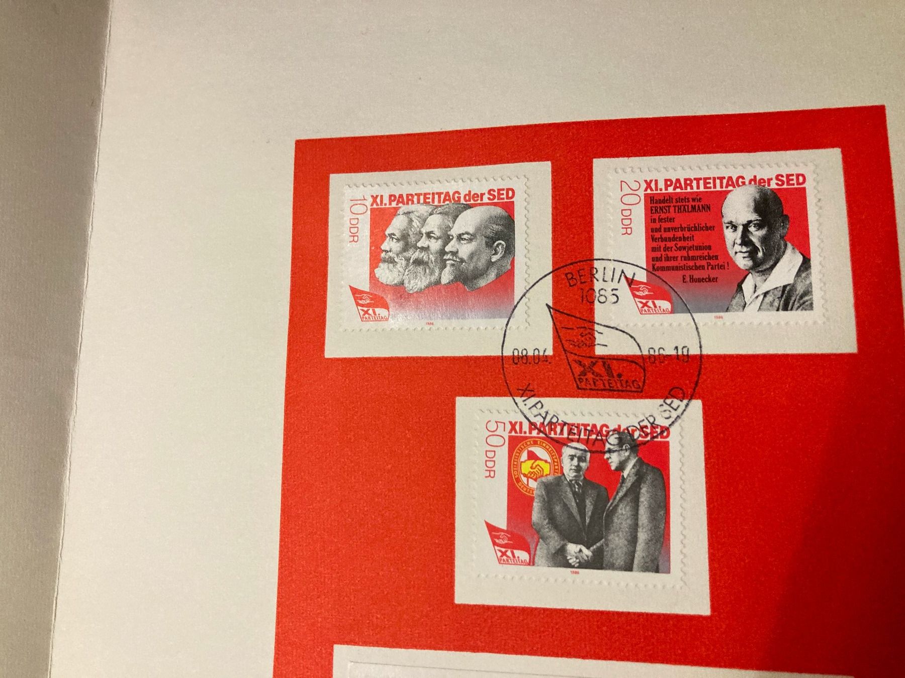 Alle Briefmarken: Briefmarken DDR, 11. Parteitag der SED – Neu und originalverpackt aus Lütisburg von wiesenpippau 1