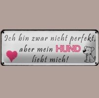 🔥 MEIN HUND LIEBT MICH Blechschild 🎀 27x10cm OVP 🔥