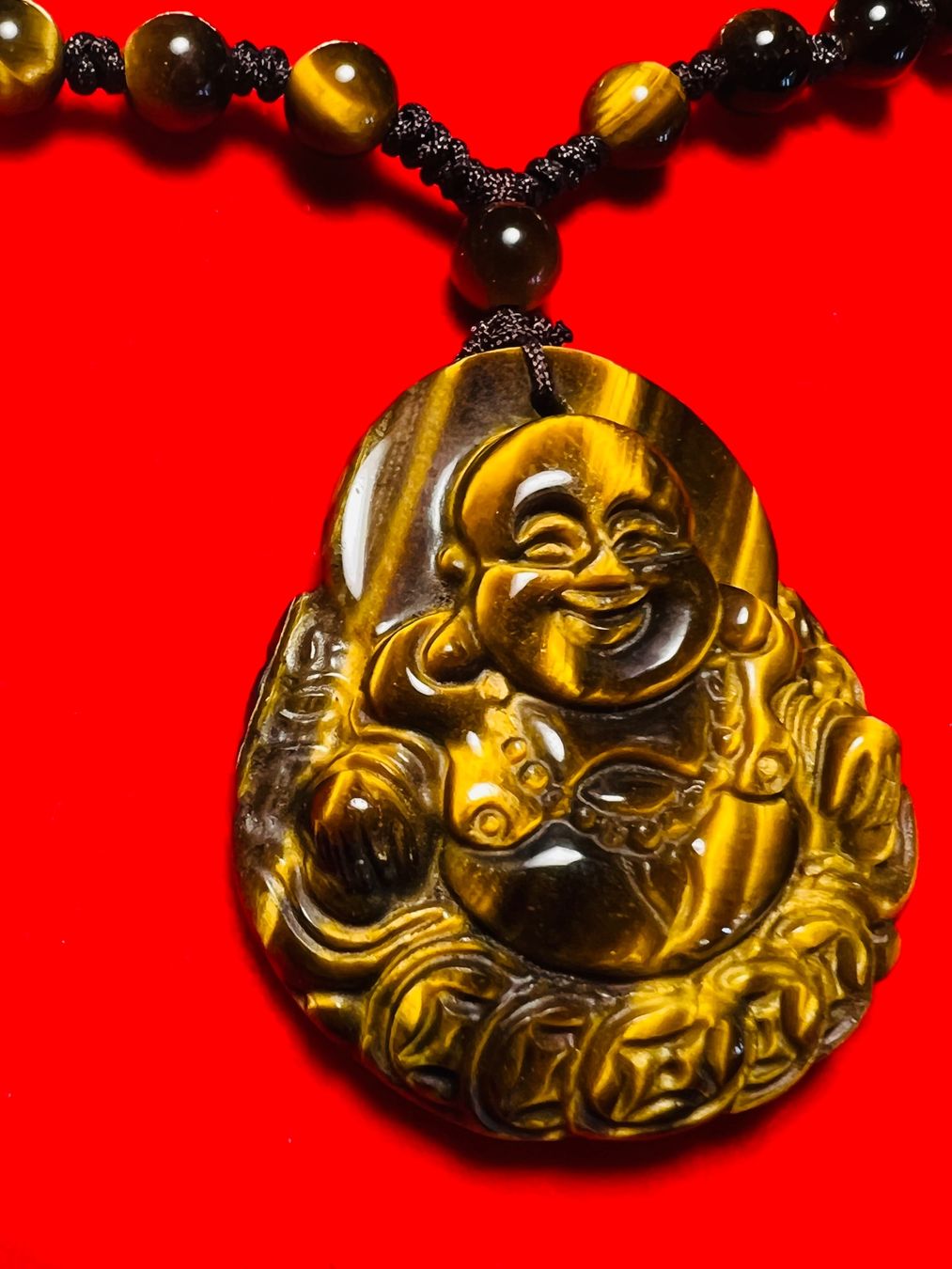 Ciondoli: Gr.BUDDHA Tiger Eye EdelStein KeTTe...für Körper & Psyche... – Nuovo (secondo la descrizione) da Zürich venduto da stock4you 7