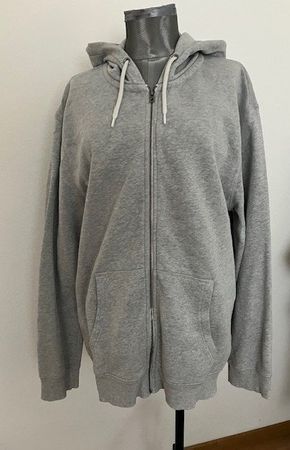 Sweat à capuche zippé gris  T XXL