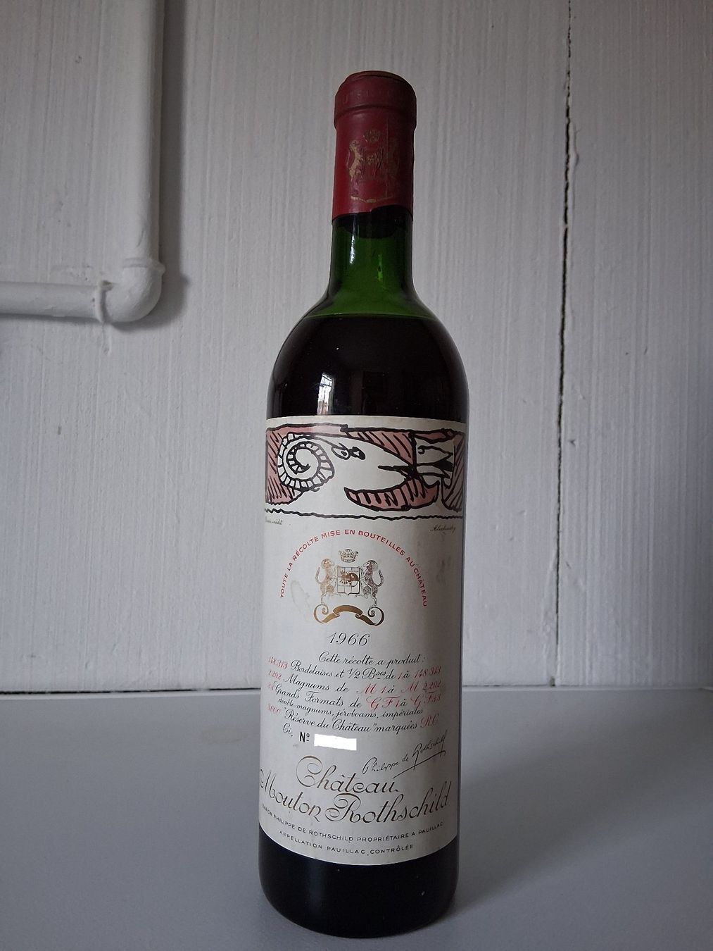 Mouton Rothschild Vino: Mouton Rothschild 1966, Versand möglich!!!!! – Nuovo (secondo la descrizione) da Krauchthal venduto da Tokaji67