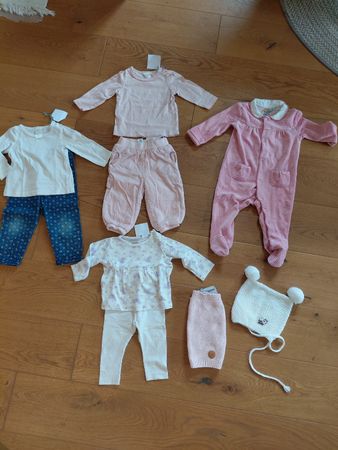 9-teiliges Kleiderpaket Mädchen Gr. 68