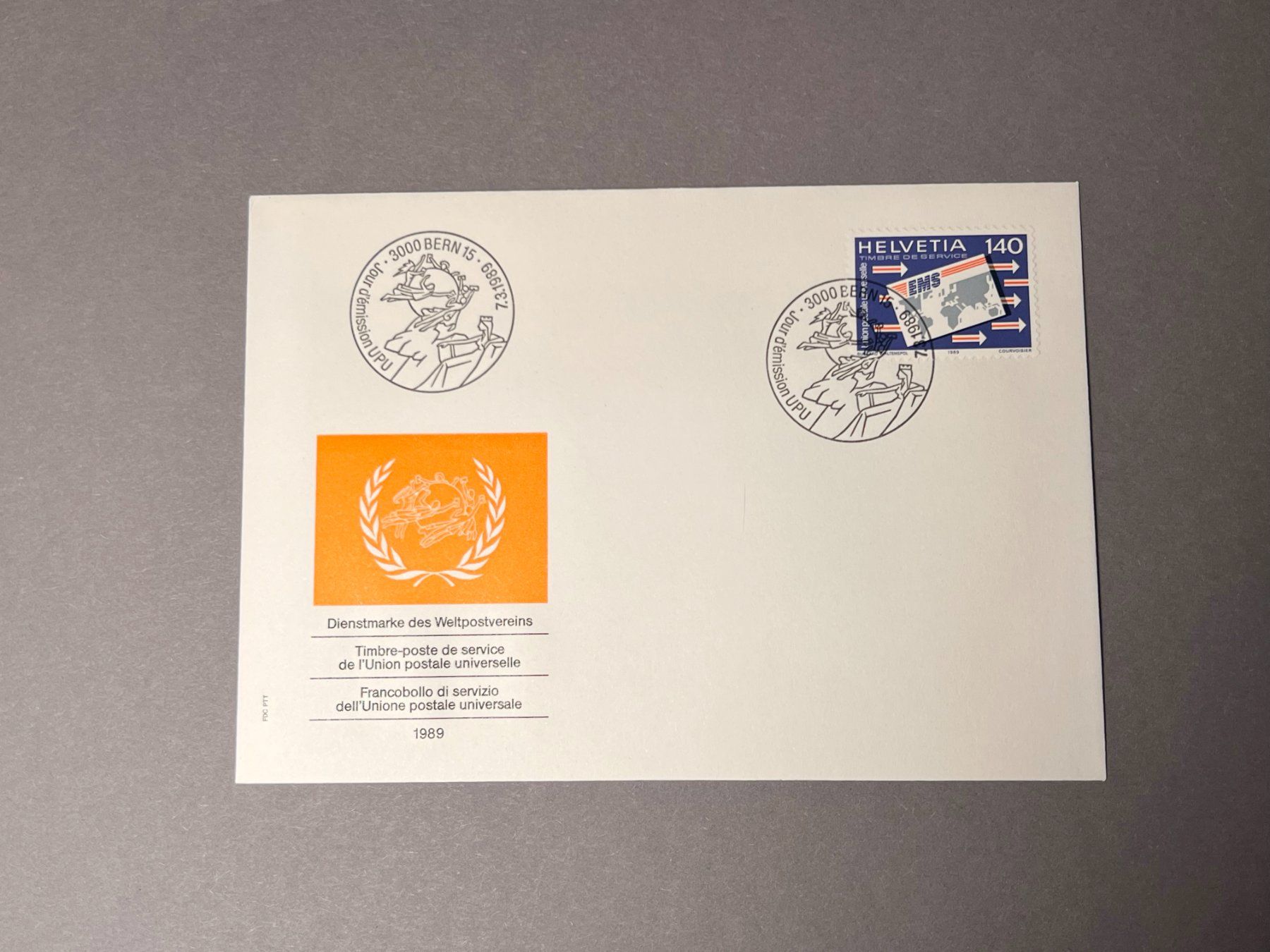 Tutti i francobolli: FDC Union Postale Universelle 1989 – Usato da Riva san vitale venduto da abd_p86k