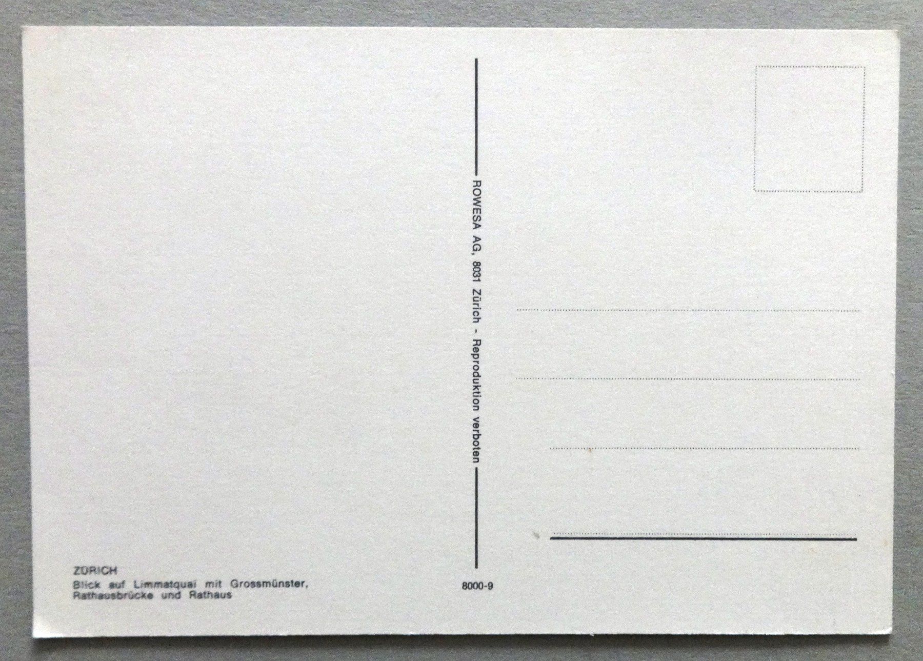 Cartoline postali: Zürich, Blick auf Limmatquai – Usato da Fétigny venduto da Billy2miny 1