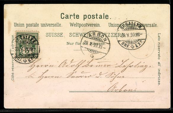 Cartes postales: Litho Engelburg, Ortsansicht mit Tannenb – D'occasion à Berlin par bartko-reher 1