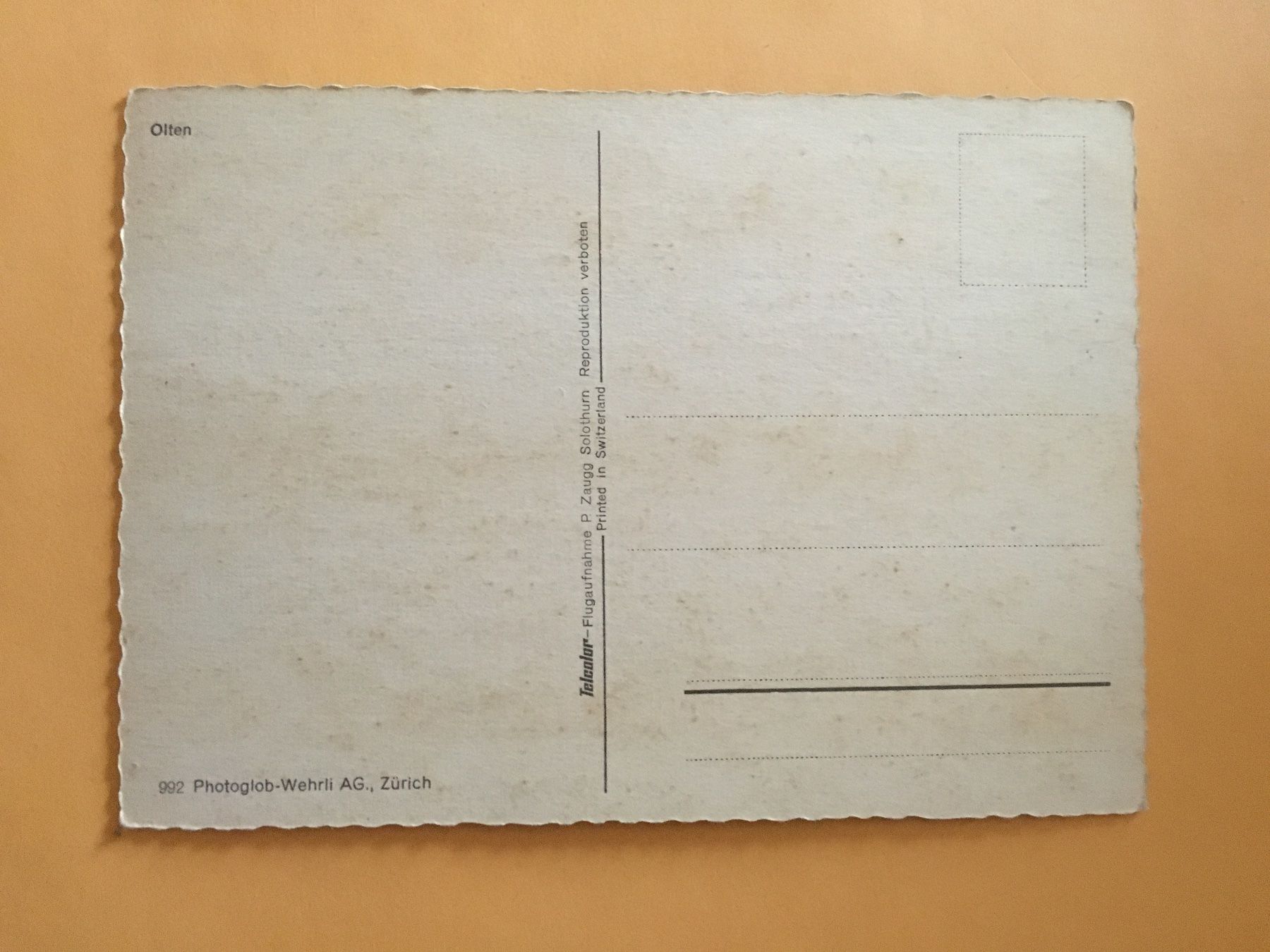 Ansichtskarten: Olten Flugaufnahme alte Edition – Gebraucht aus Küttigen von Melisch1000 1