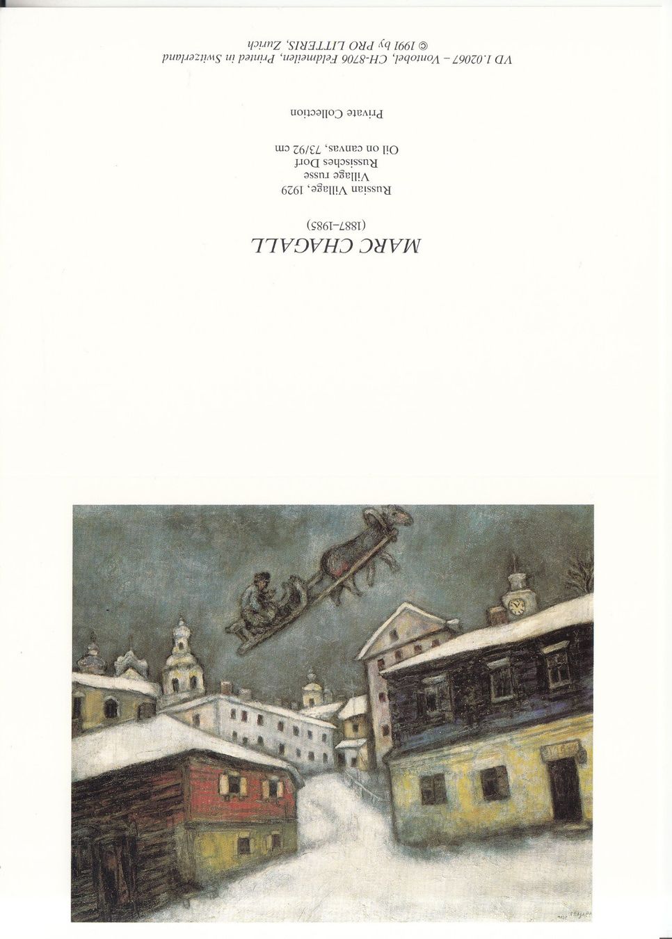 Cartoline postali: DK Marc Chagall, Russian Village, 1929 – Nuovo (secondo la descrizione) da Bürglen TG venduto da StampGraf
