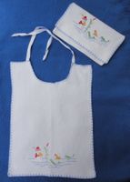 Vintage Baby-Lätzchen mit Aufbewahrungs-Etui