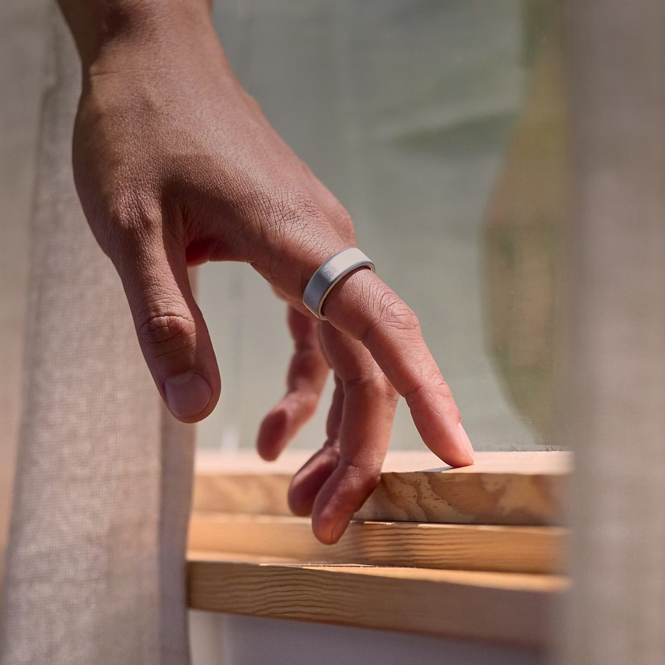 Anelli: Oura Ring 4 15, Brushed Silver mit Ringprobierset OVP – Usato da Schwyz venduto da roth-betschart 9