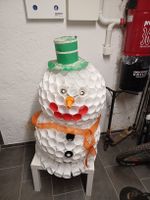 Schneemann  aus Plastik Becher 