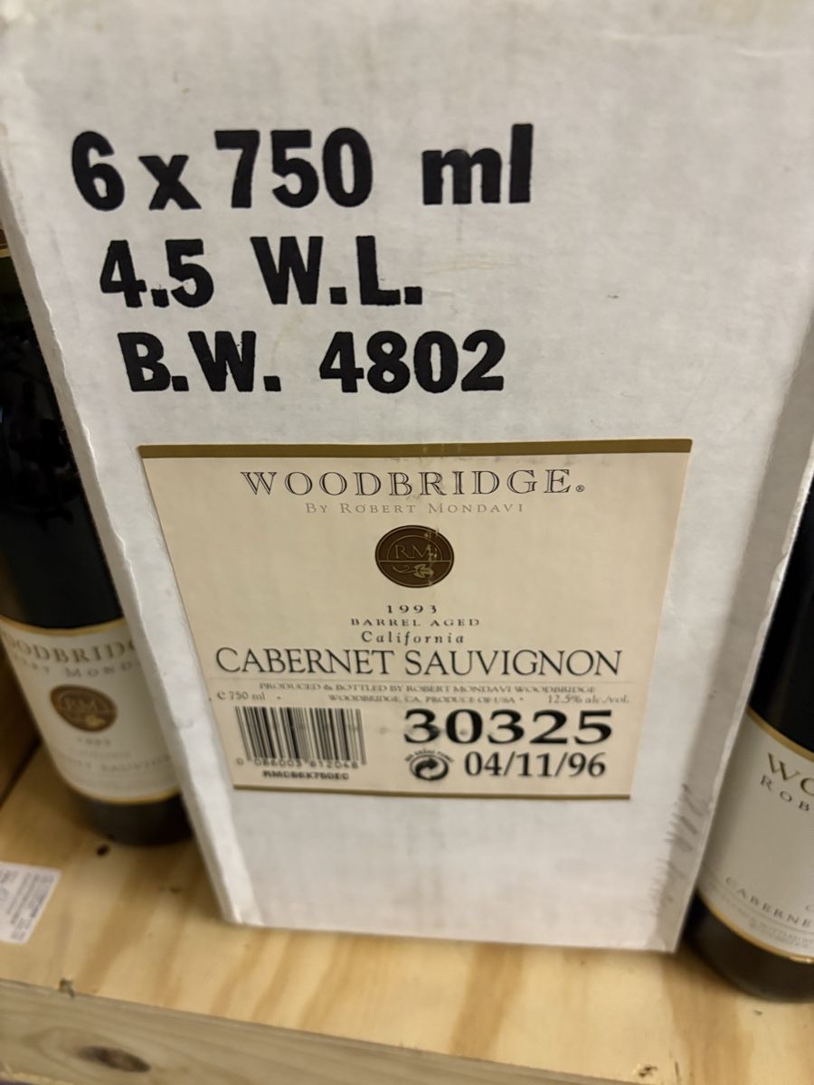 Wein: Woodbridge Cabernet Sauvignon 1993 – Neu (gemäss Beschreibung) aus Stein AR von Pbachmann0 2