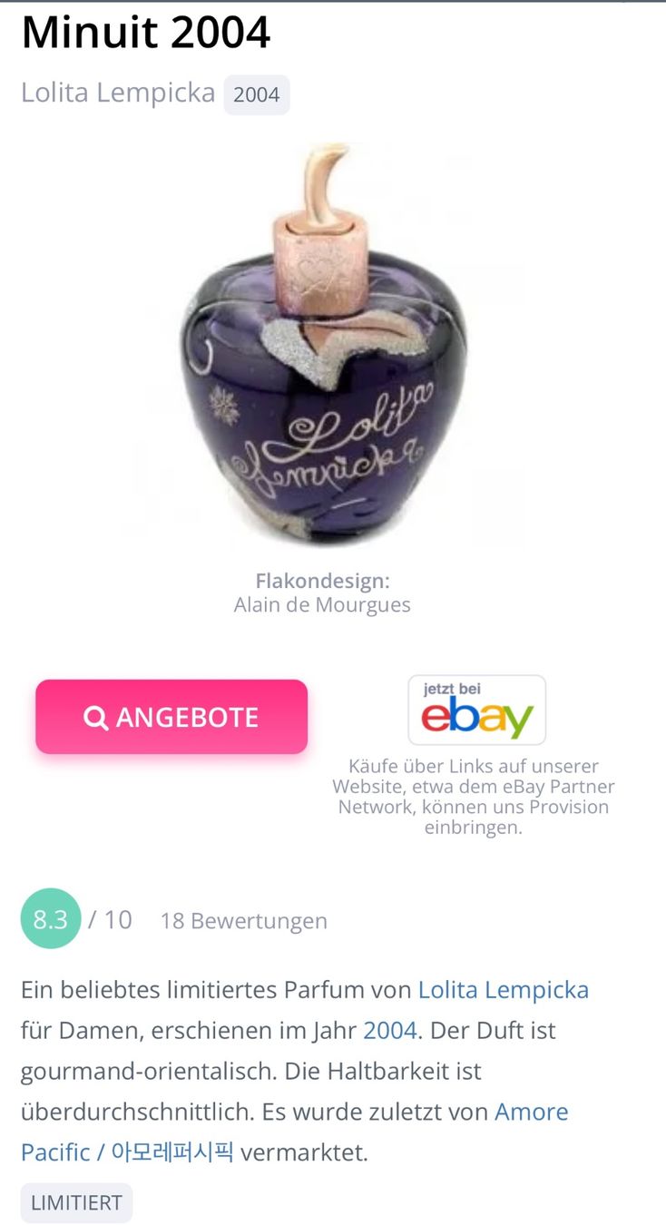 Parfum & Eau de Toilette: Lolita Lempicka Minuit Eau de Parfum - Duftprobe - 2 ml. – Gebraucht aus Zürich von deruja 2