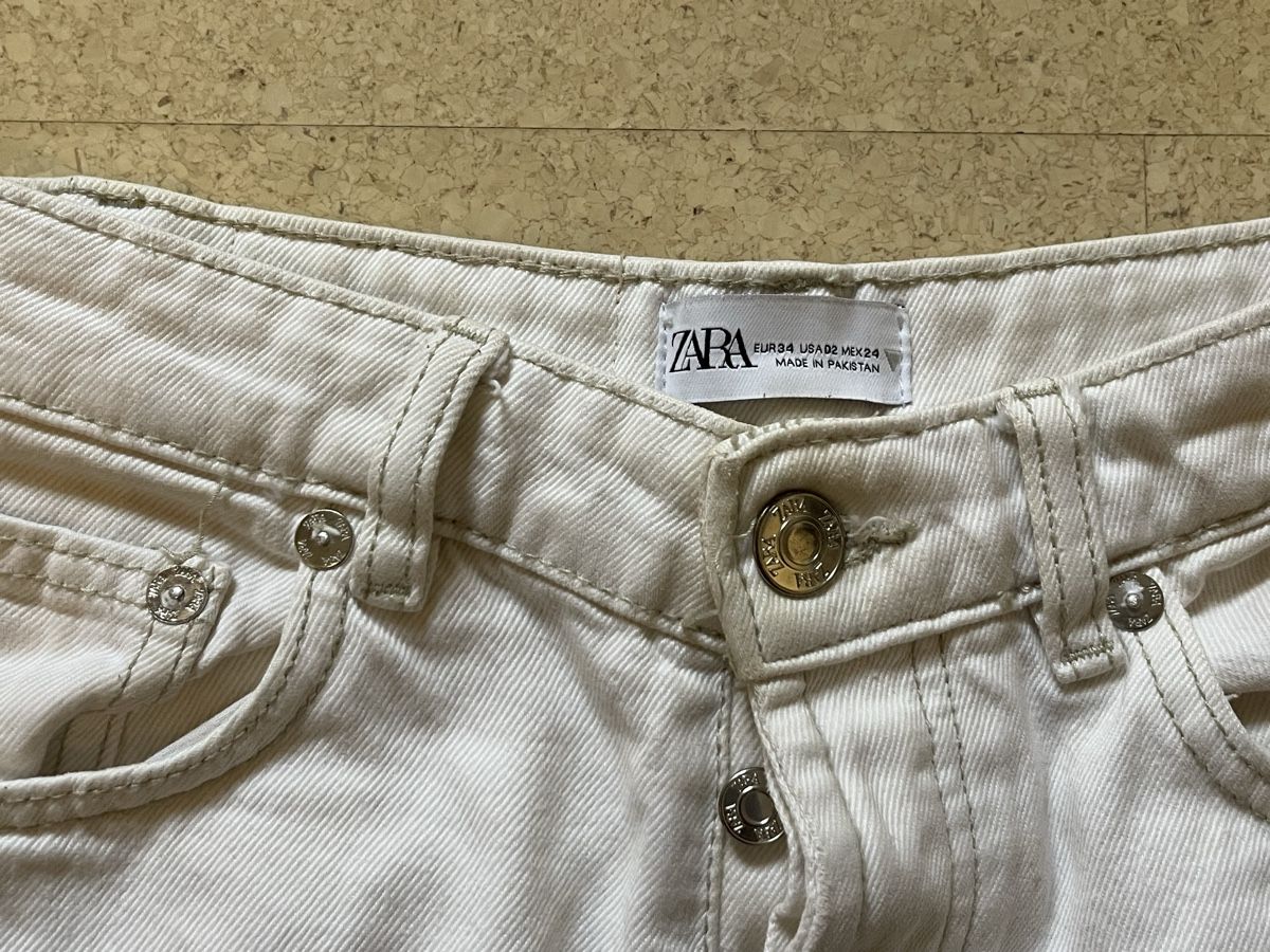 Zara Pantaloni: Zara creme farbene Jeans Grösse XS – Nuovo (secondo la descrizione) da Neuheim venduto da fab_7m2f 4