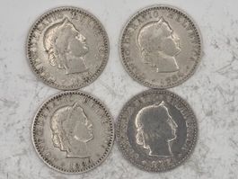 20 rappen 1884 Lot 4 Stück