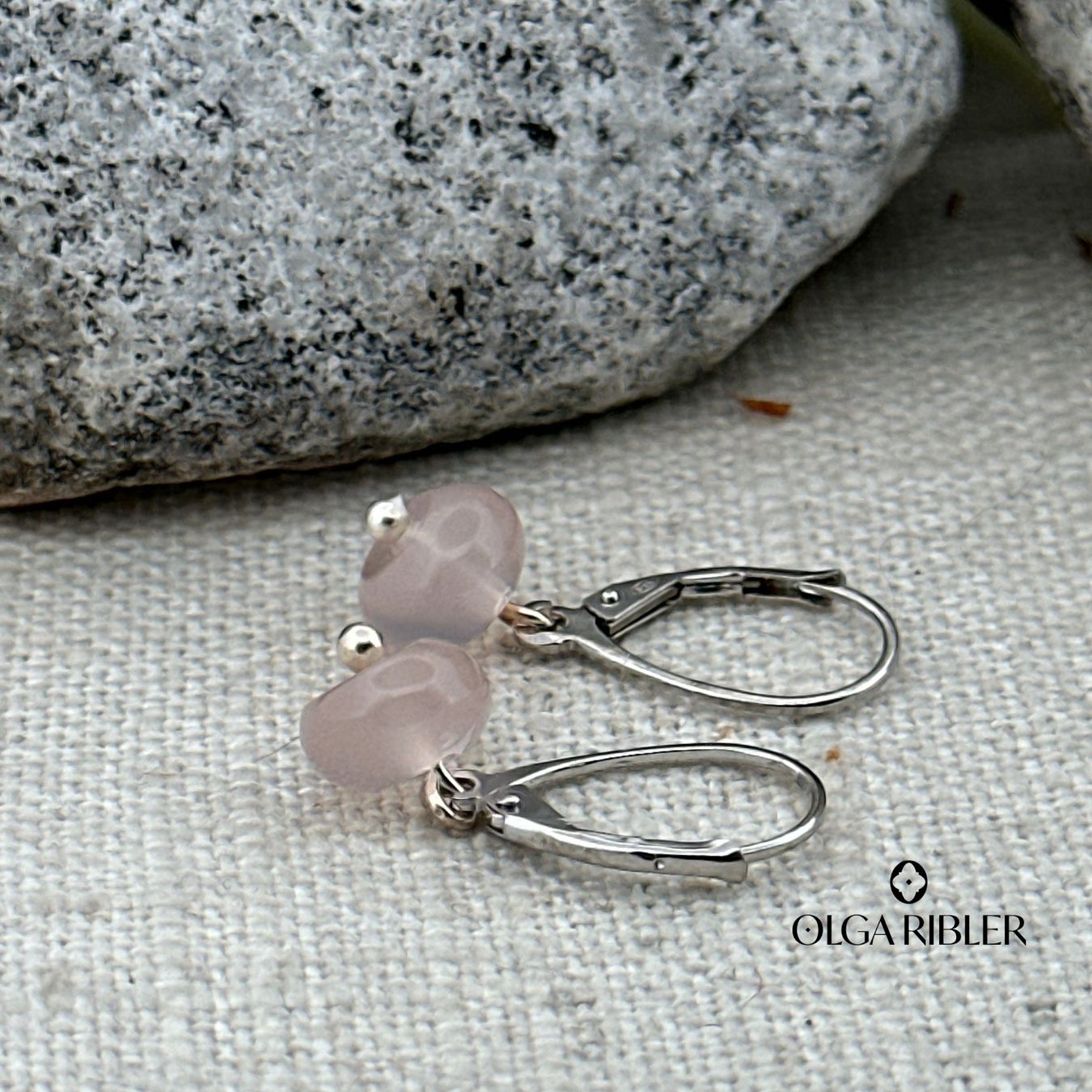 Olga Ribler Ohrringe & -stecker: Silberohrring mit Rosenquarz – Neu (gemäss Beschreibung) aus Luzern von MonikaS03 1