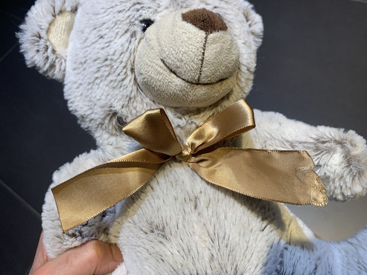 Migros Giocattoli: MIGROS Teddybär hellbraun mit Schleife – Usato da Winterthur venduto da amapola 6