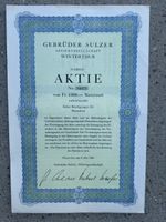 4X Historische Sulzer Aktie von 1969 - Ein Sammlerstück!