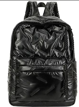 Leichter gesteppter Rucksack  schwarz
